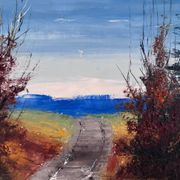 Vintage original landscape oil painting
