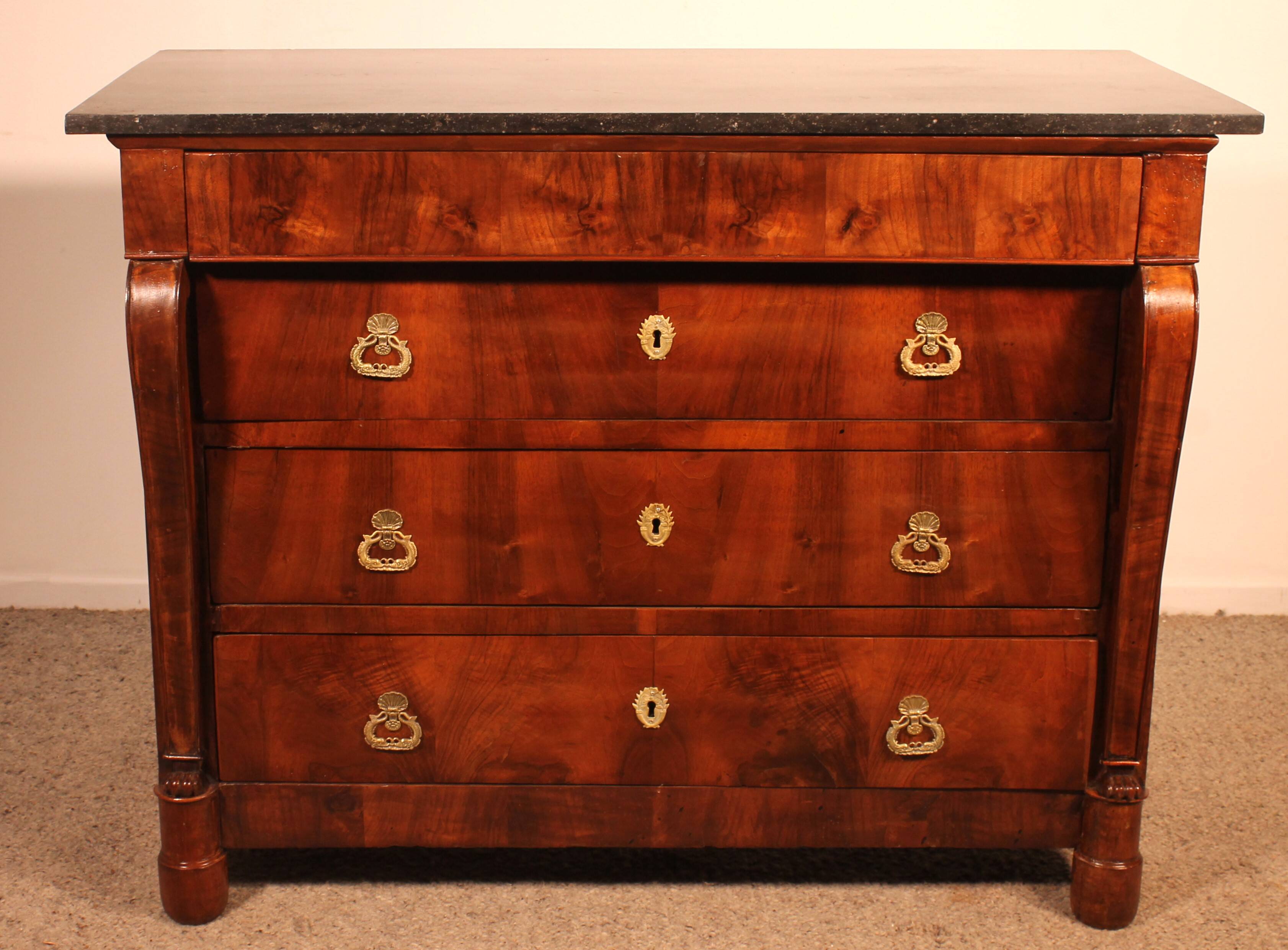 Restoration Period Chest of Drawers in Walnut