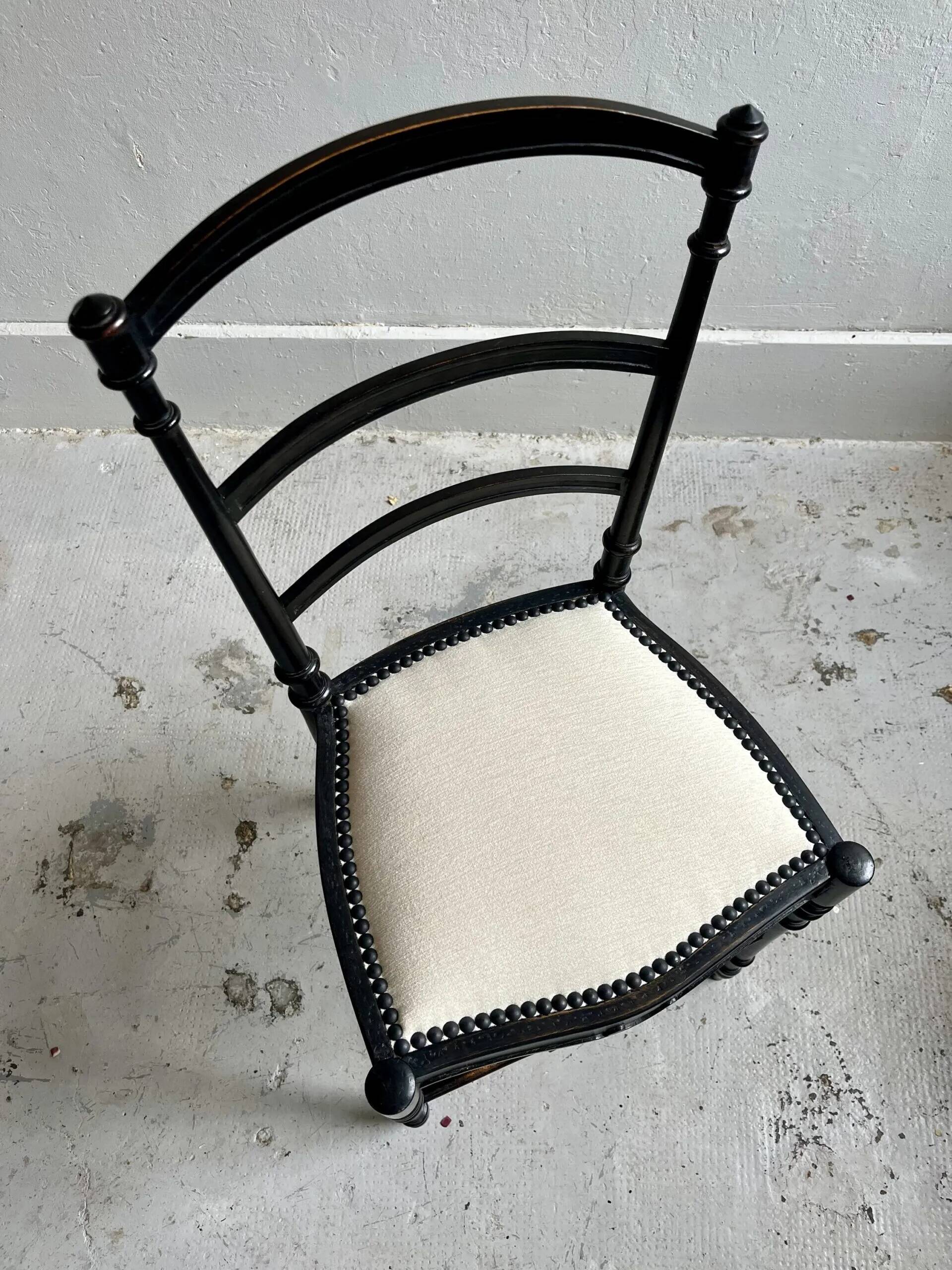 Reupholstered Napoleon III chairs