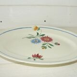 Plat ovale ancien Lunéville Art Nouveau