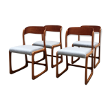 Set of 4 Baumann sleigh chairs