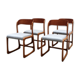 Ensemble de 4 chaises traîneau Baumann