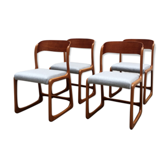 Set of 4 Baumann sleigh chairs
