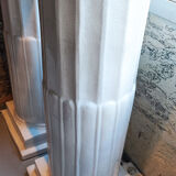 Pair of glazed terracotta harness columns