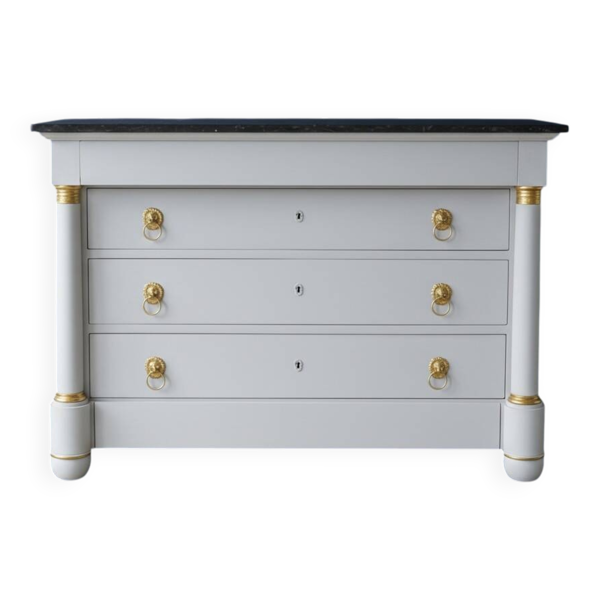 Commode de style empire, 19ème, peinte