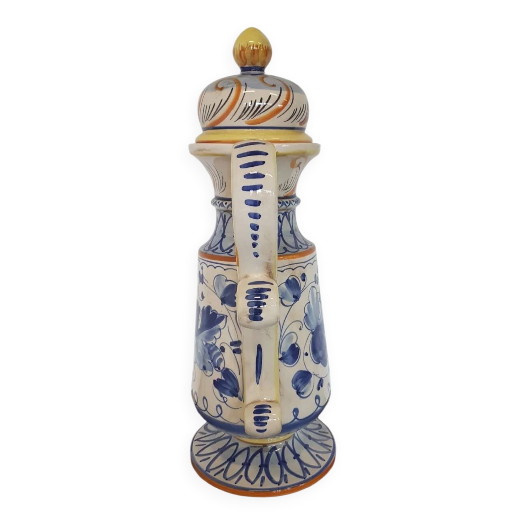 Italy ceramic Majolica Deruda teapot height 50 cm