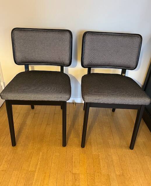 Deux Chaises Red Edition Chêne noir Tissu Caviar