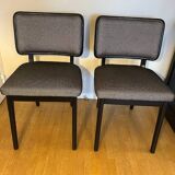 Deux Chaises Red Edition Chêne noir Tissu Caviar