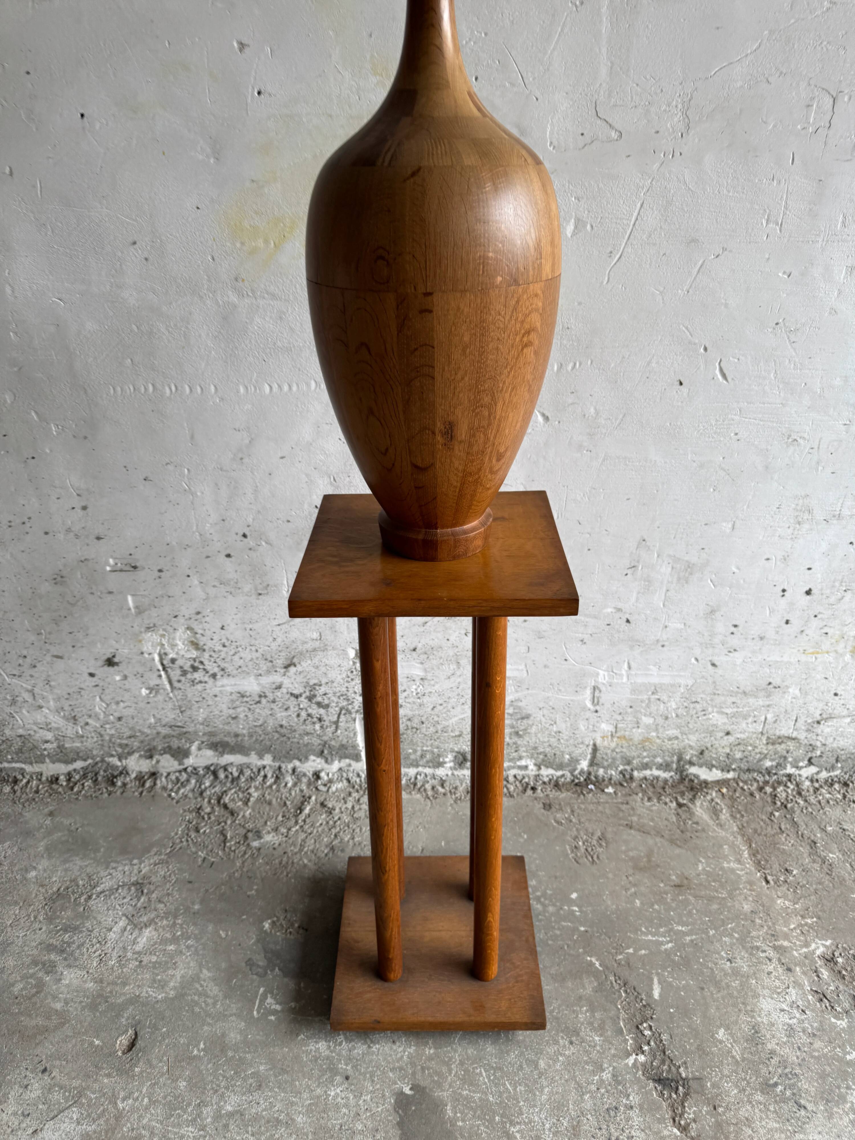 Sculptural wooden vase
