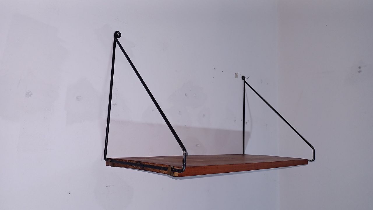 Wooden Wall Shelf, 1970s