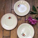 11 plates vintage 40s, floral pattern