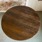 Round Rustic and Vintage Wooden Table