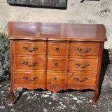 Louis XV style crossbow commode in cherry wood