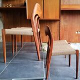 4 rosewood chairs by Niels Otto Møller model 71, Denmark 1950