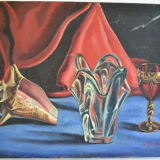 Charles floutard ( 1926 2006 ) still life with vase hst 61 x 50 cm