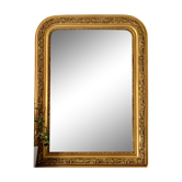 Miroir cheminée trumeau Louis philippe doré à motifs