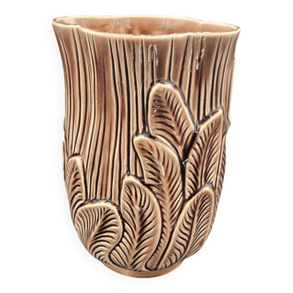 Large Art Deco Earthenware Vase Made in France 1950