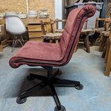 Velvet office chair by Sapper for Knoll