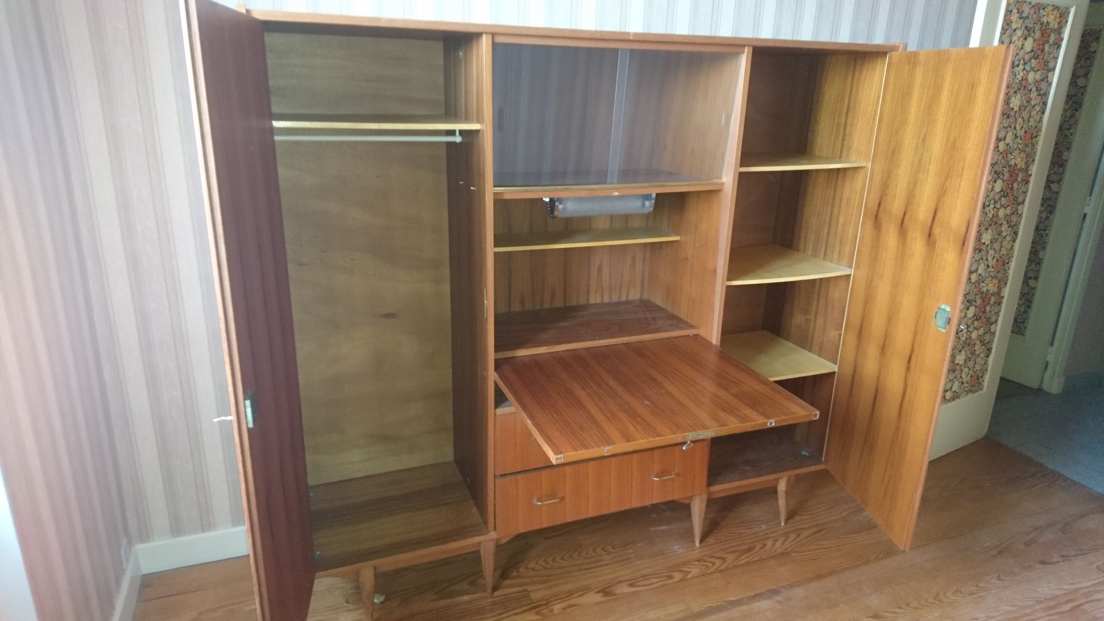 Vintage cabinet writing desk