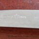 REX - Lot of 4 table knives model Chinon with silver-plated metal contour.