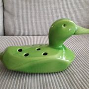 Canard vintage en céramique verte