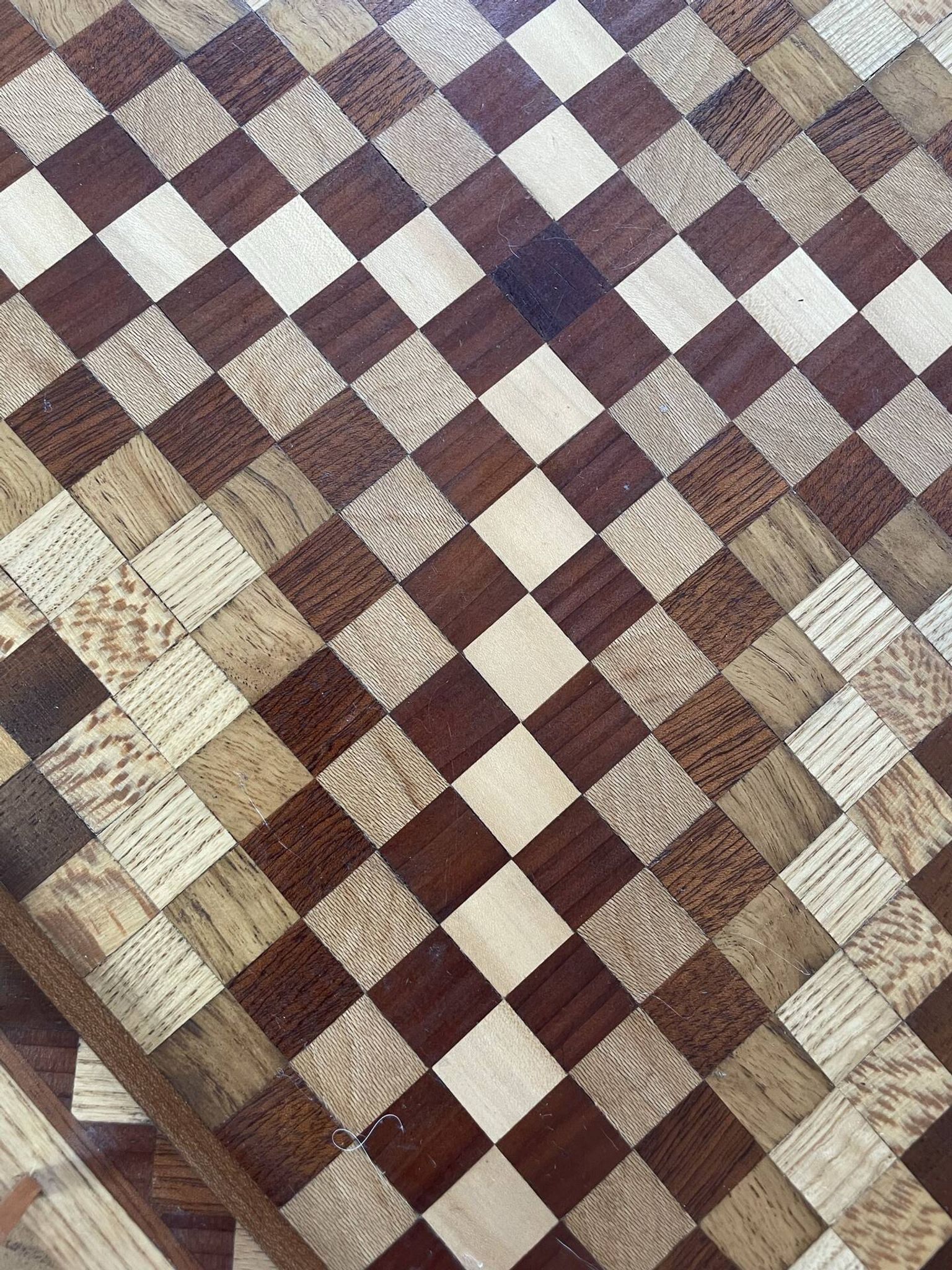Grand Plateau de service en marquetterie de bois