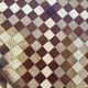 Large service tray in wood marquetry