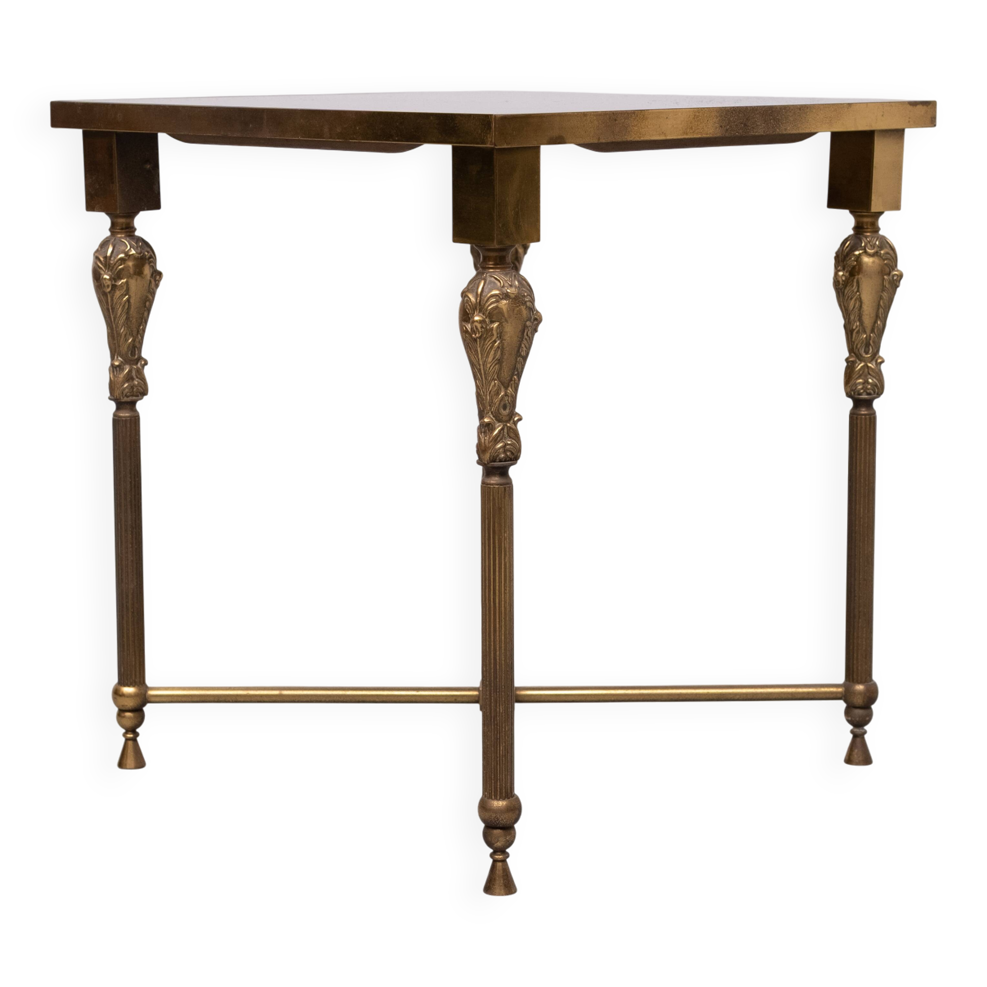 Hollywood Regency Brass side table Maison Jansen 1970s