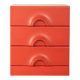 Red chest of drawers by Schönbuch in characteristic Space Age design from the 1970s