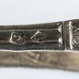 Solid silver sugar tongs, lion claws, Tallois and Mayence