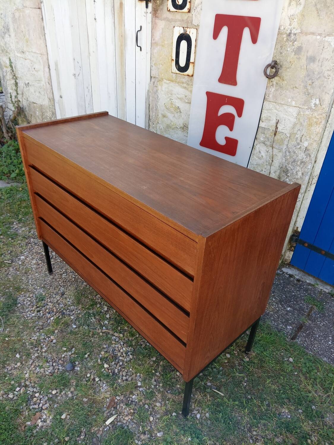 Vintage teak chest of drawers