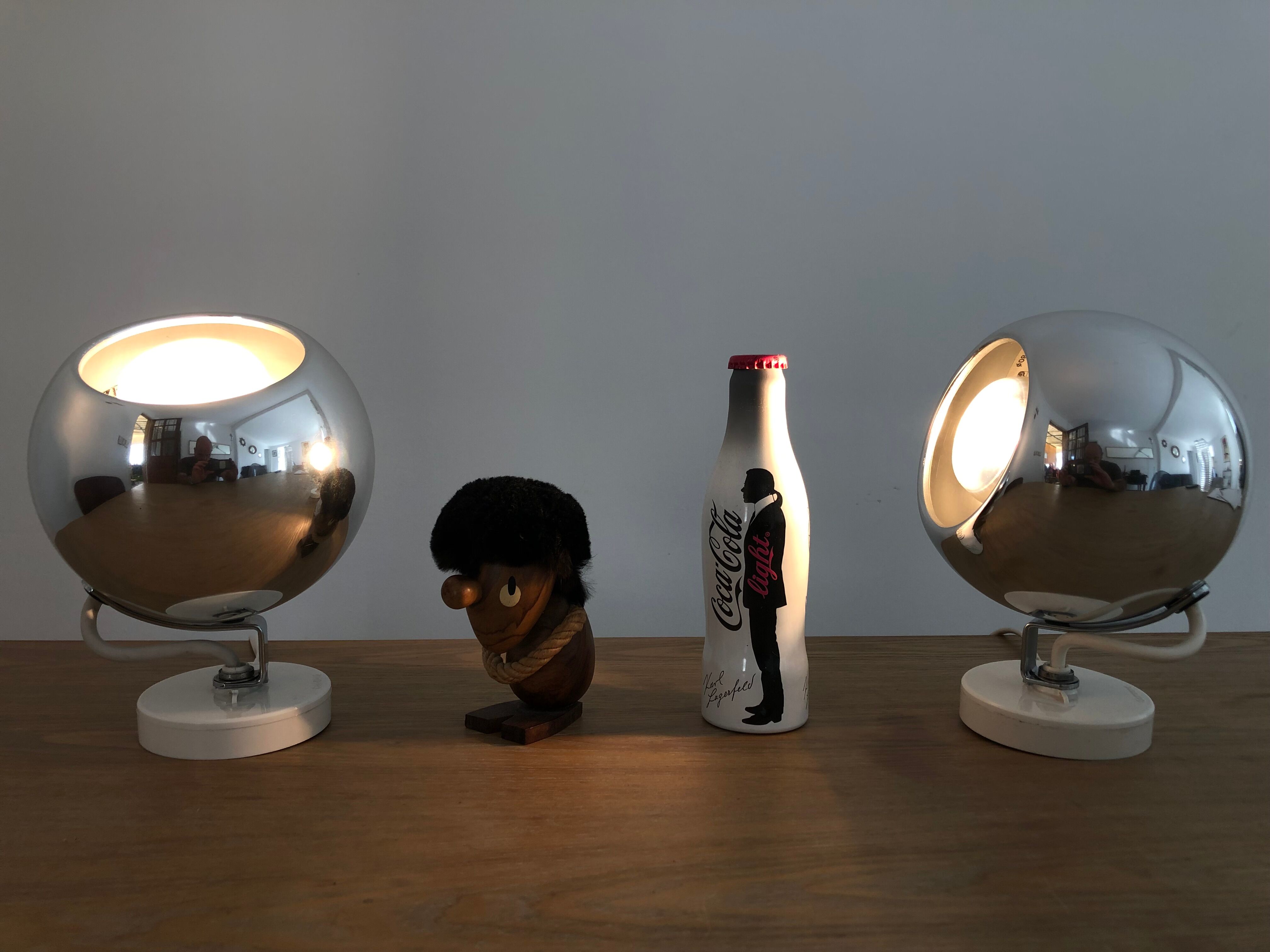 Paire d'applique eyeball Concord France spaceâge 70 Selency