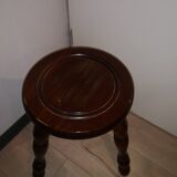 Breton oak stool 1940-1950 large model