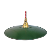 Suspension in green and white enamelled sheet metal