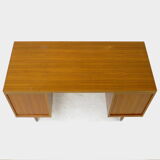 Mid century modern writing desk on beautiful stylish wooden legs, 1960s.
