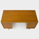 Mid century modern writing desk on beautiful stylish wooden legs, 1960s.