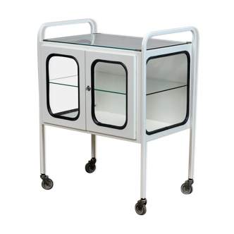 Vintage iron medical trolley, 1970s