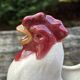 Rooster pitcher in cracked ceramic Art Deco style