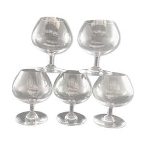 5 verres à cognac Baccarat