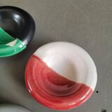 Lot de 4 petits cendriers individuels en céramique