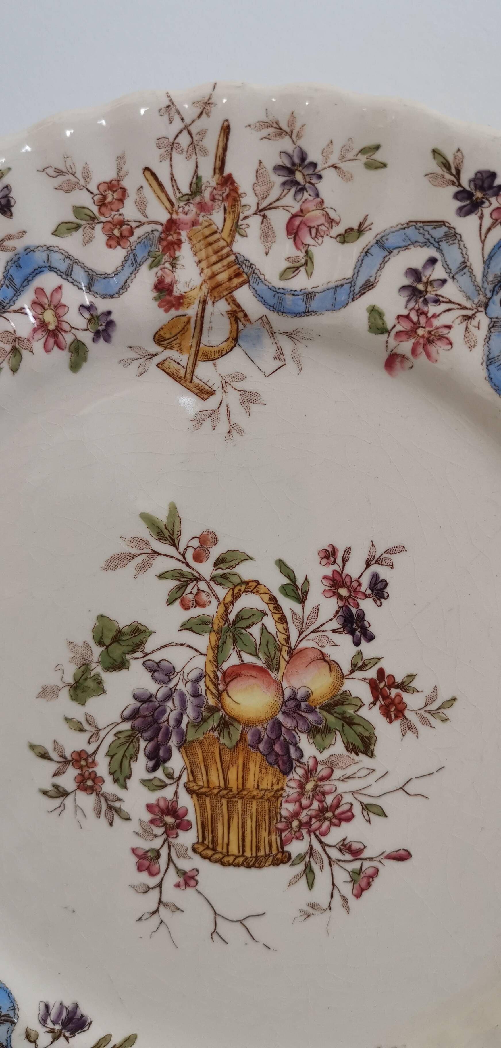 Compotier Longchamp Terre de Fer modèle "rubans"