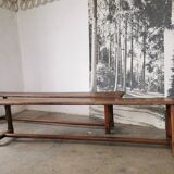 Paire de bancs anciens en chêne