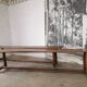 Paire de bancs anciens en chêne