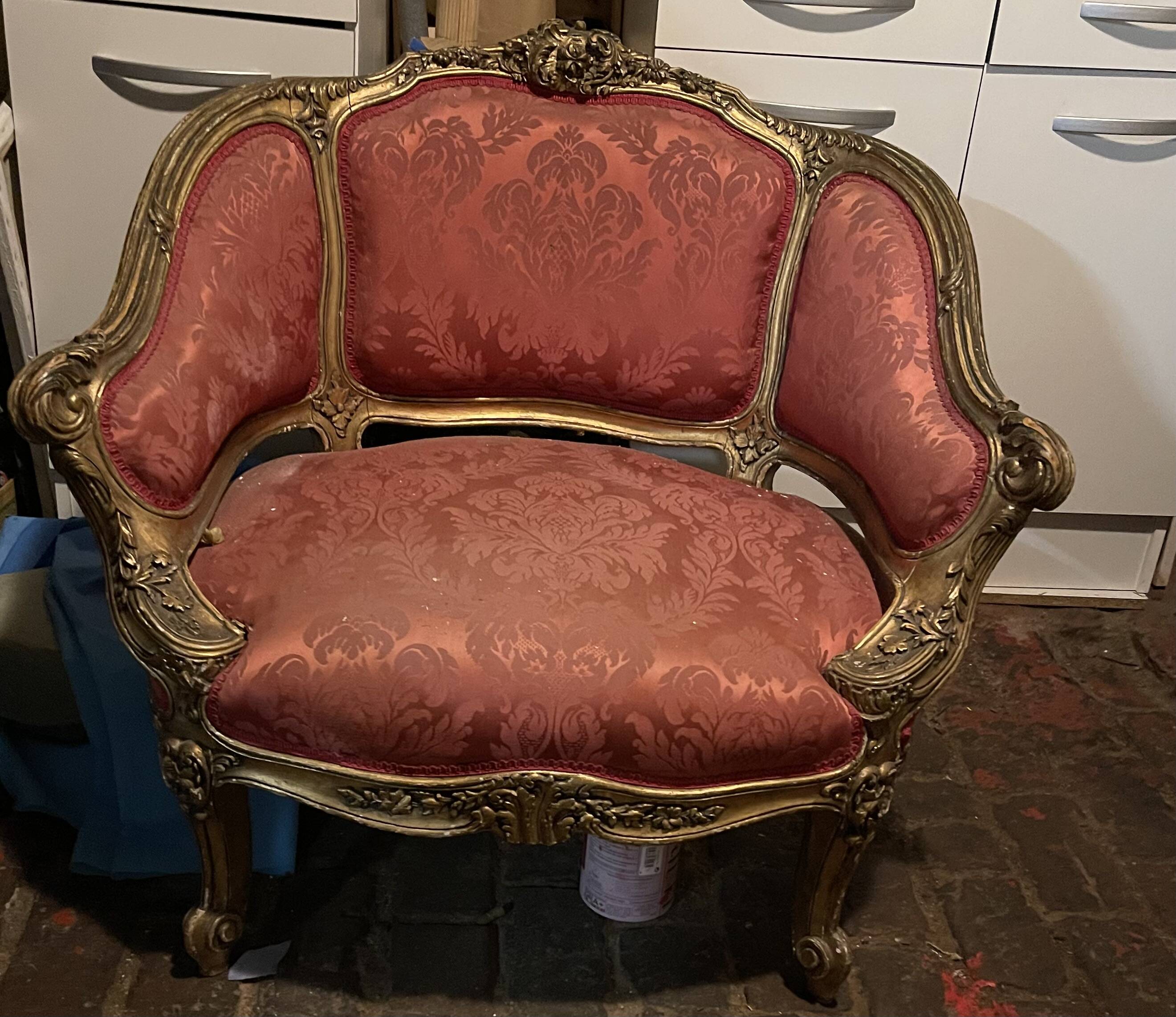 Fauteuil cabriolet style Louis XV