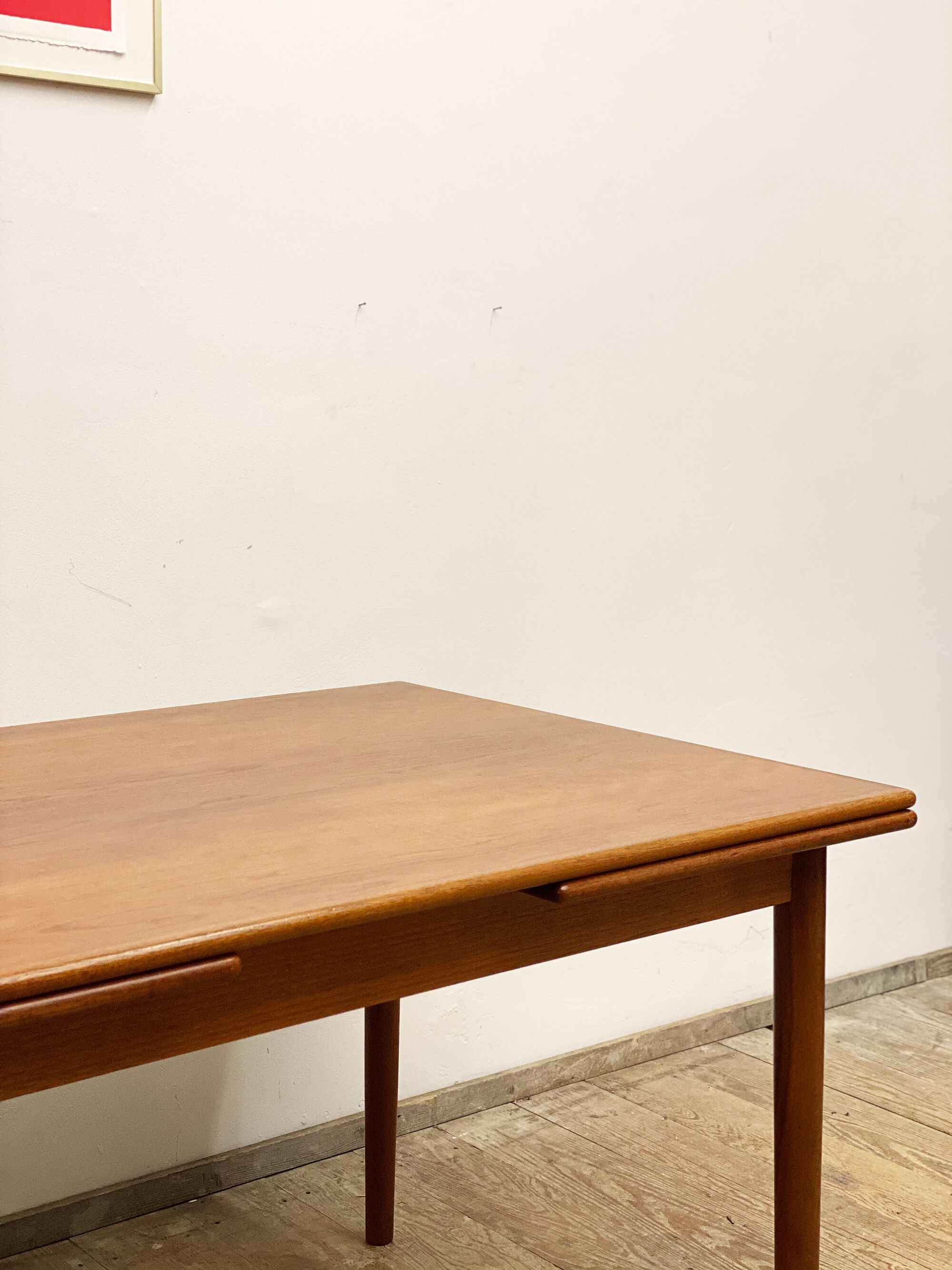 Extendable mid century teak dining table by scovby, denmark, 1950s