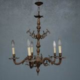 Chandelier in bronze 5 light rock