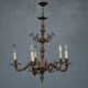 Chandelier in bronze 5 light rock