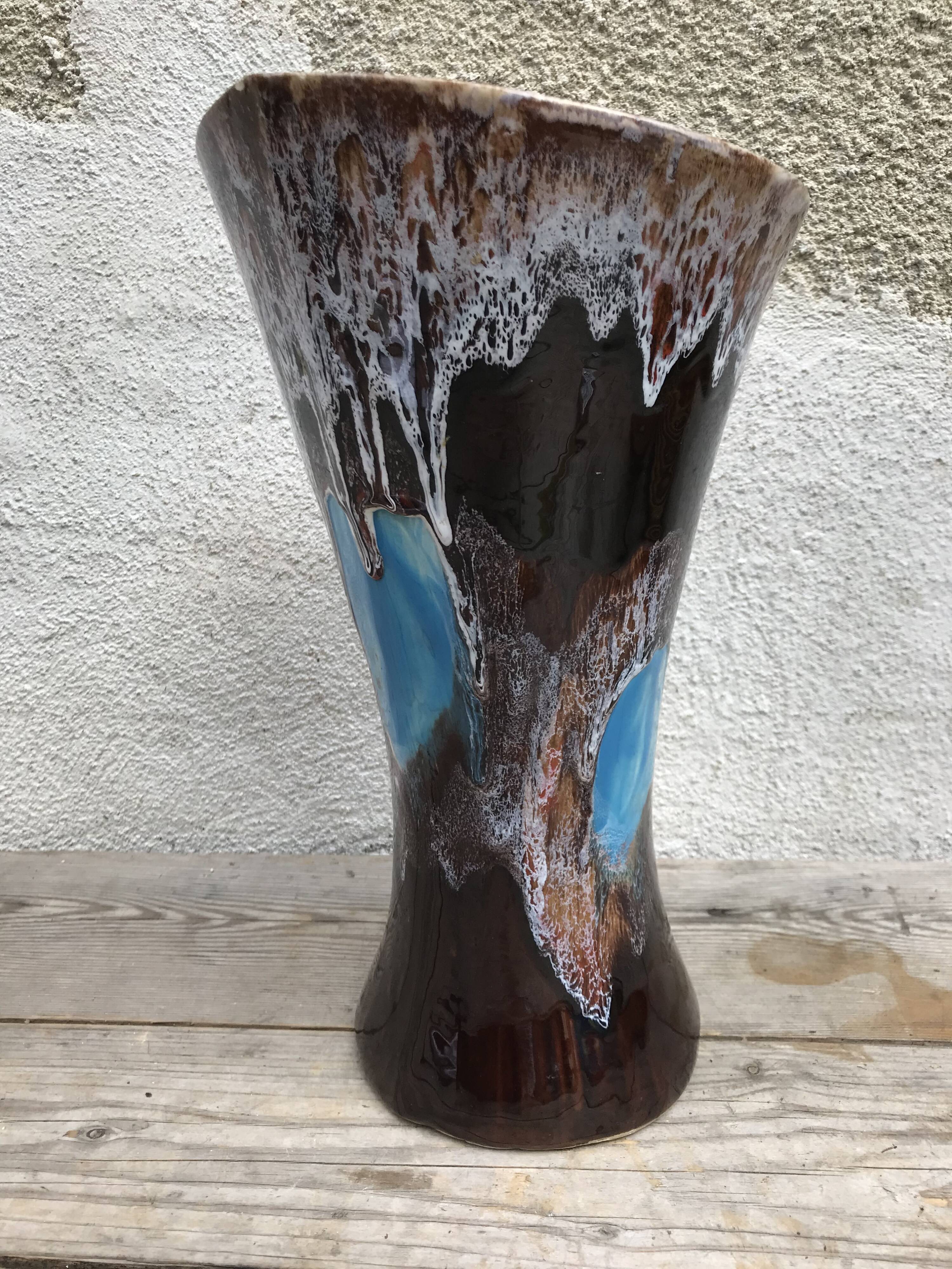 Old ceramic vase signed Vallauris
