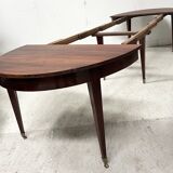 Louis XVI style bandeau table with 6 XIX century tapered legs.