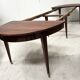 Louis XVI style bandeau table with 6 XIX century tapered legs.